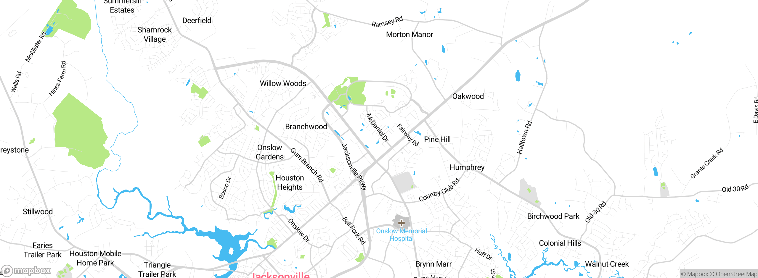 Map showing approximate location