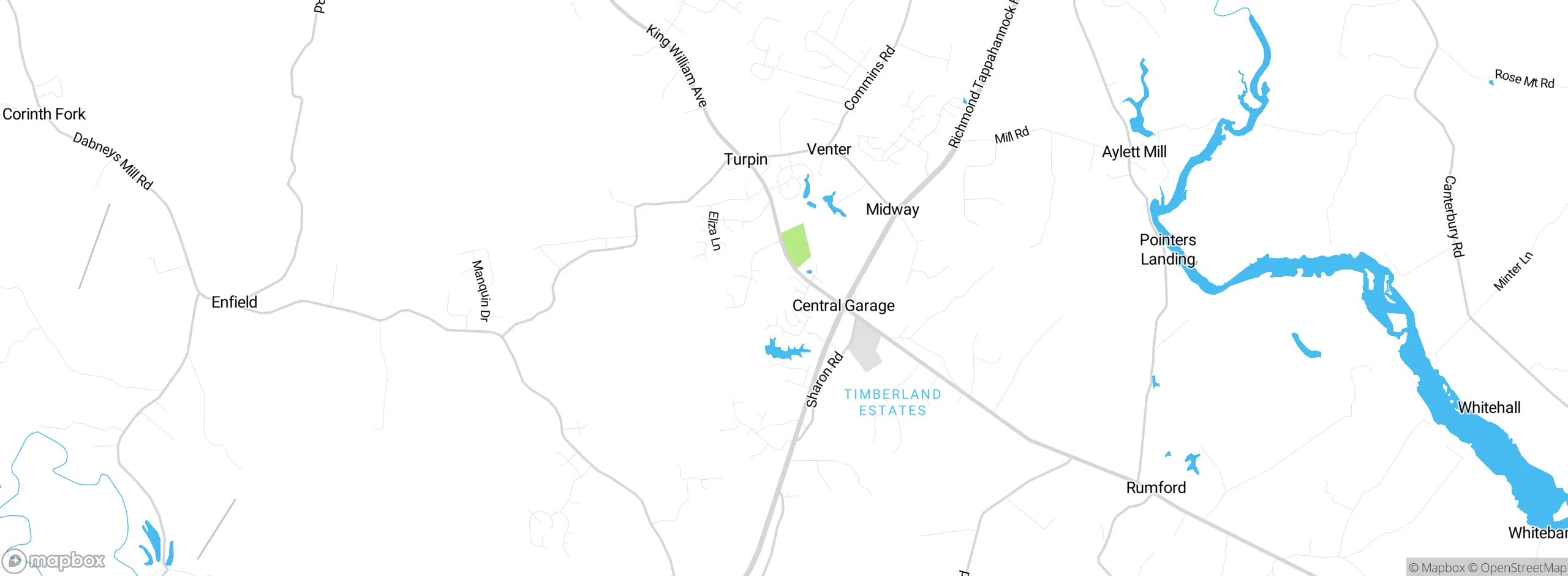 Map showing approximate location