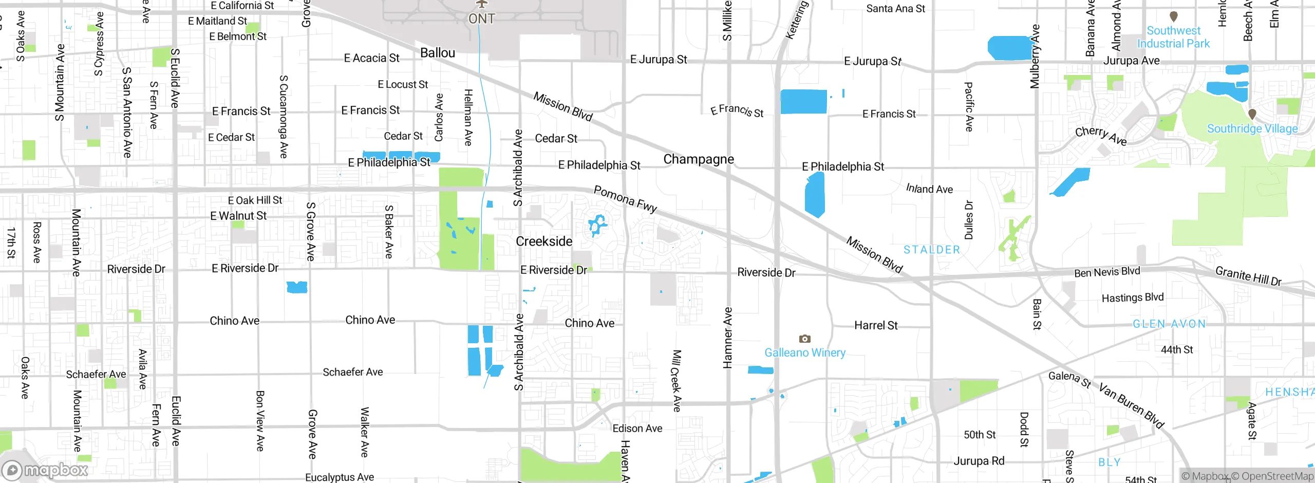 Map showing approximate location
