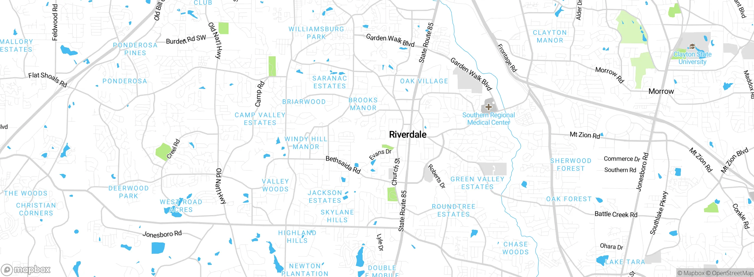 Map showing approximate location