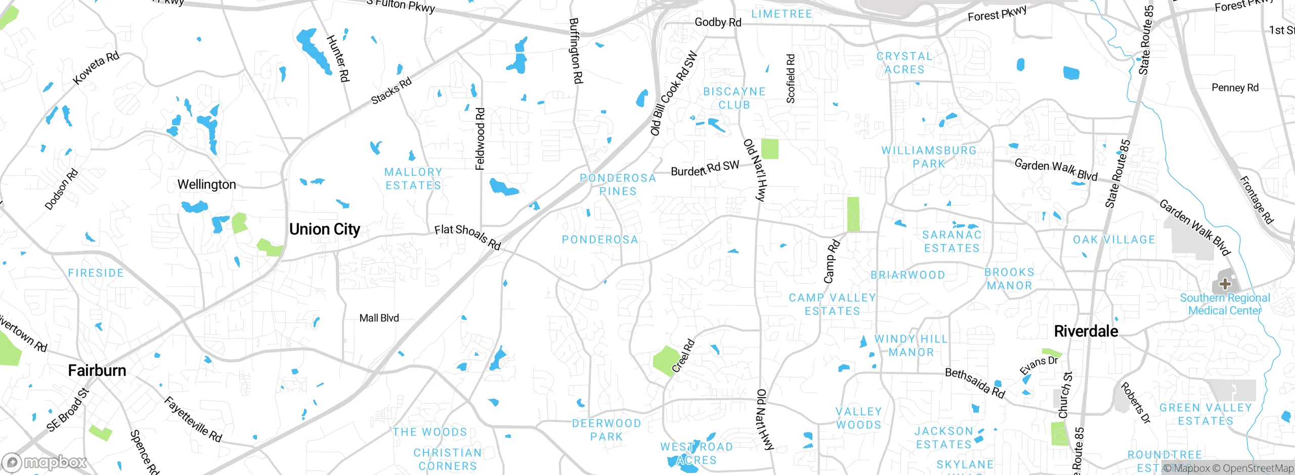 Map showing approximate location