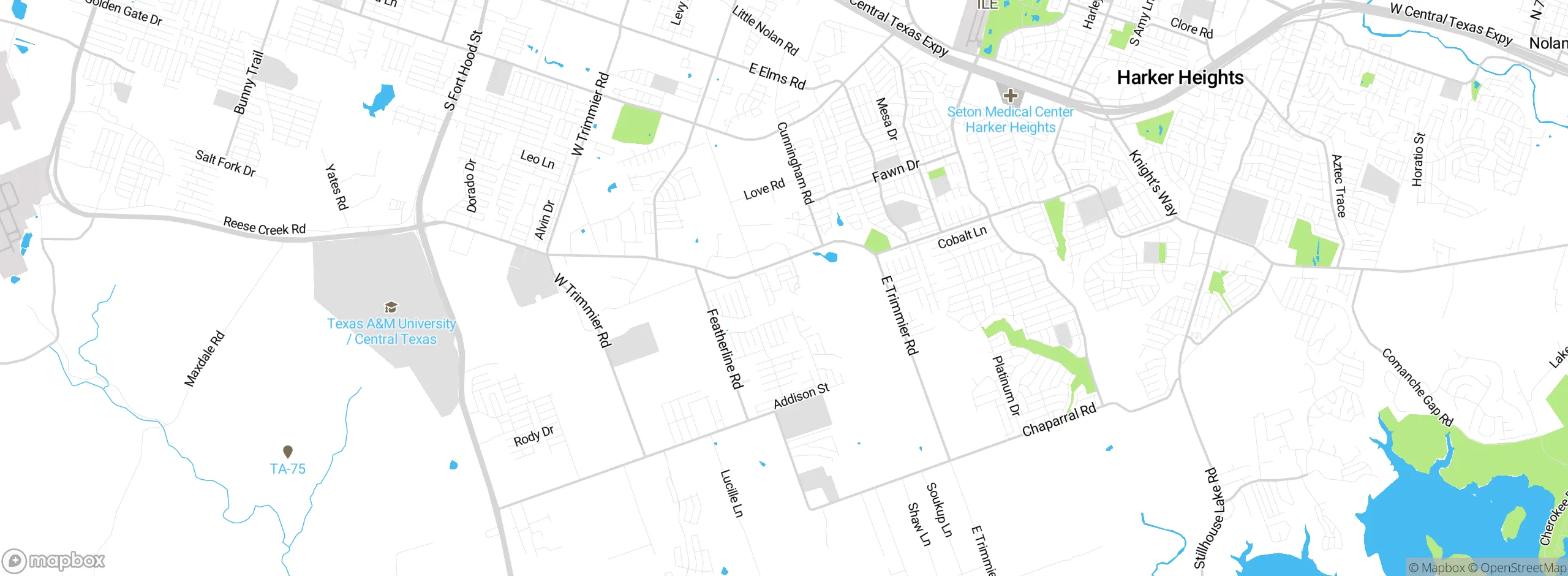 Map showing approximate location