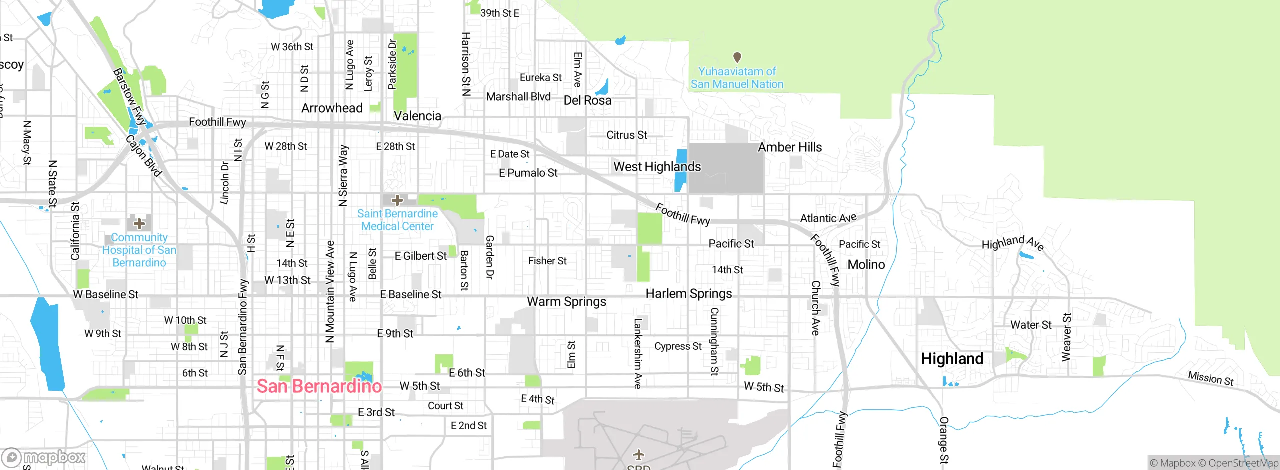 Map showing approximate location