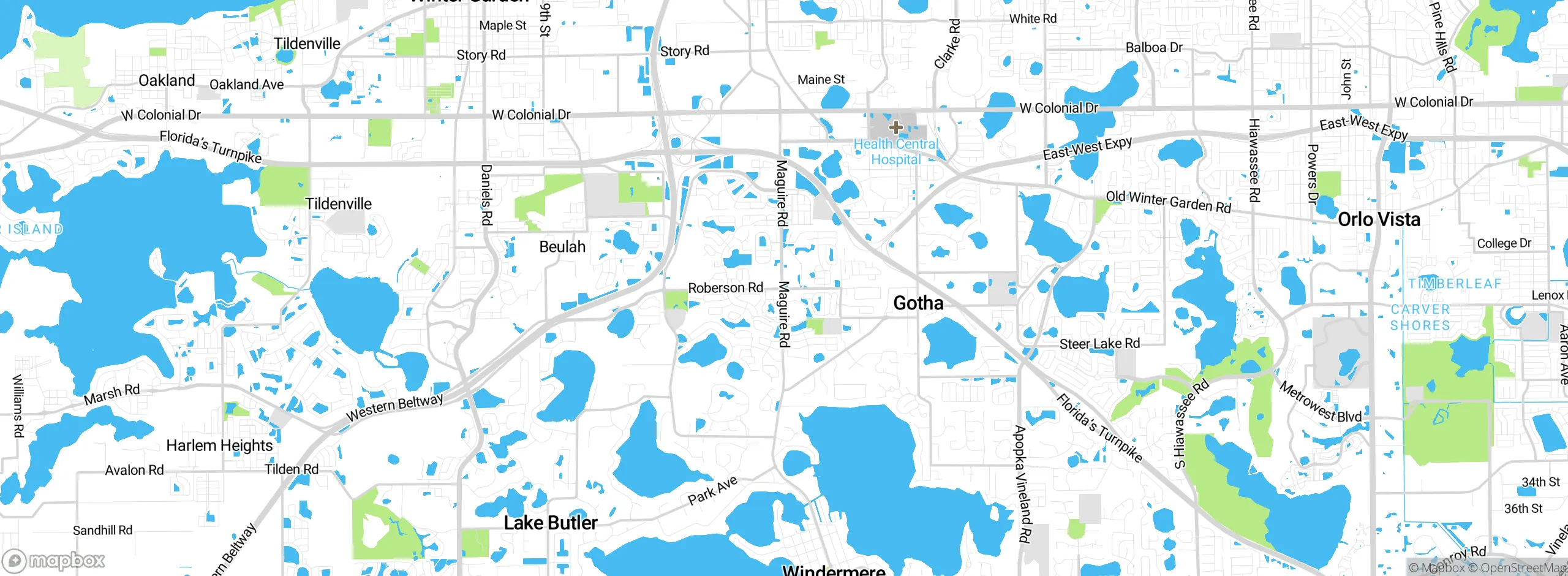 Map showing approximate location