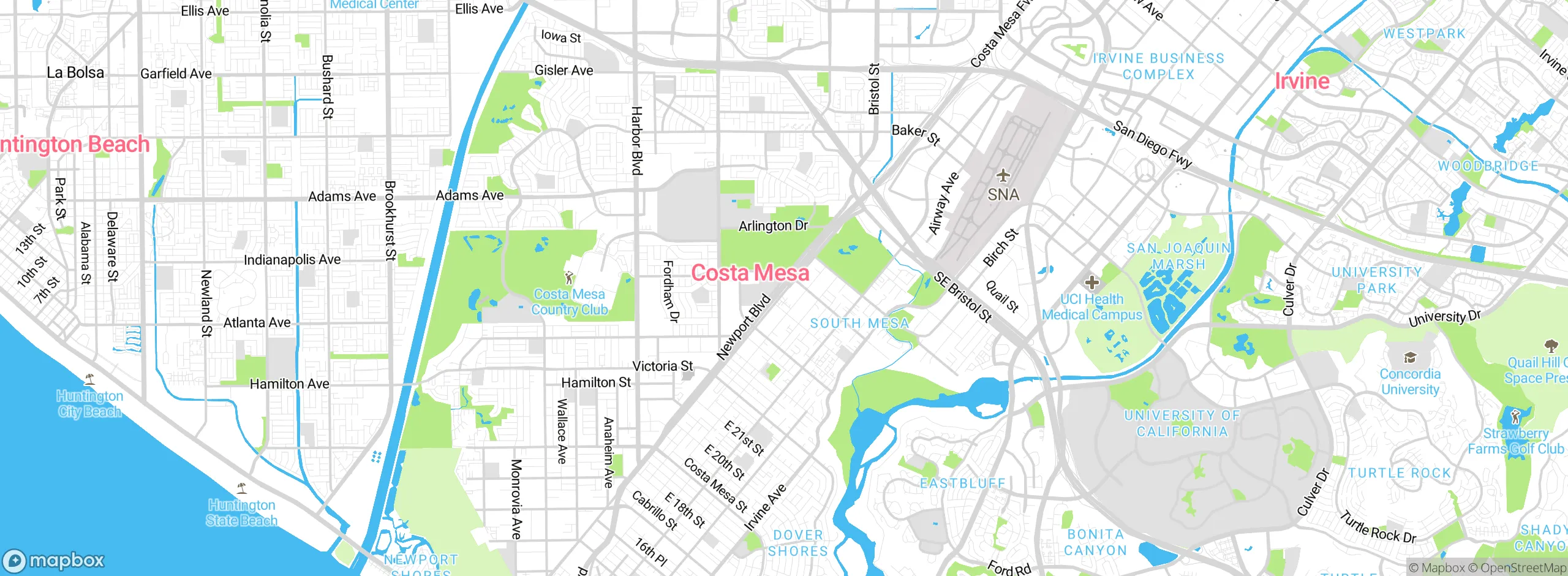 Map showing approximate location