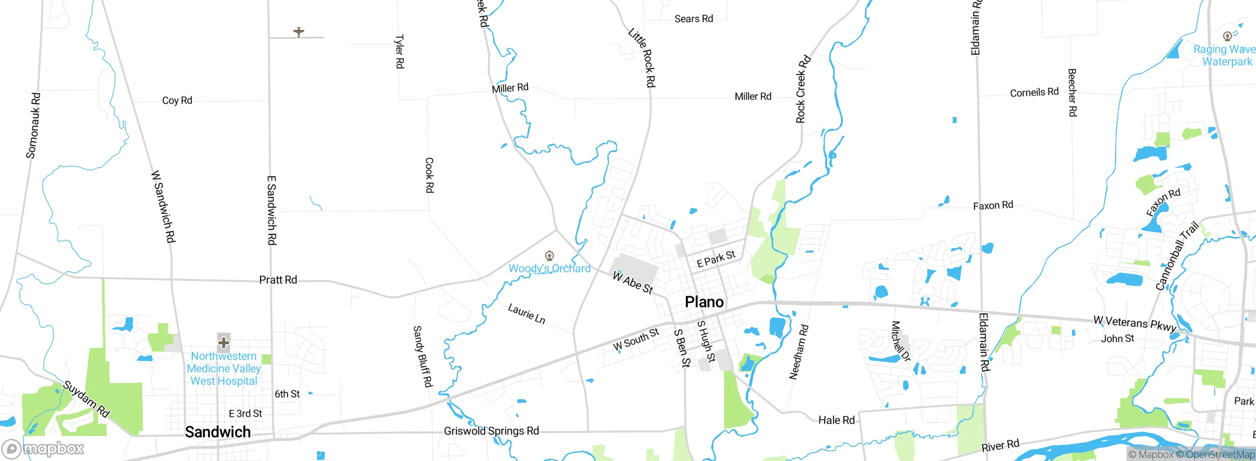 Map showing approximate location