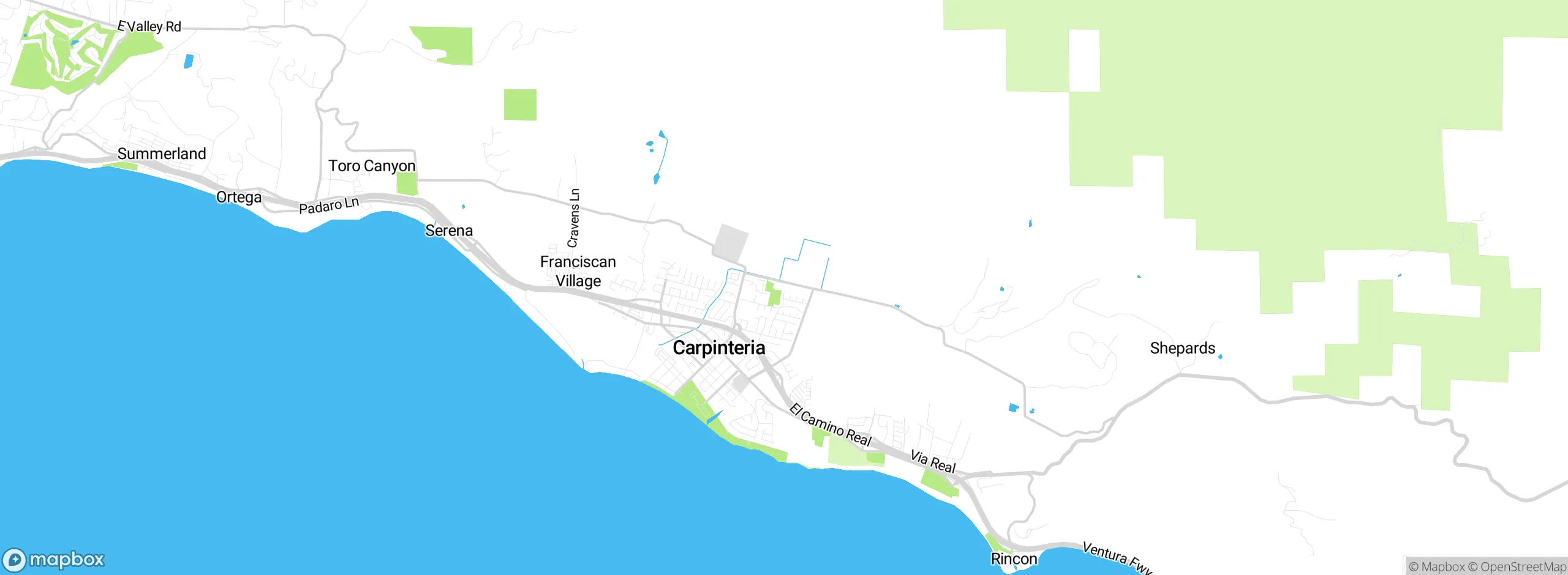 Map showing approximate location