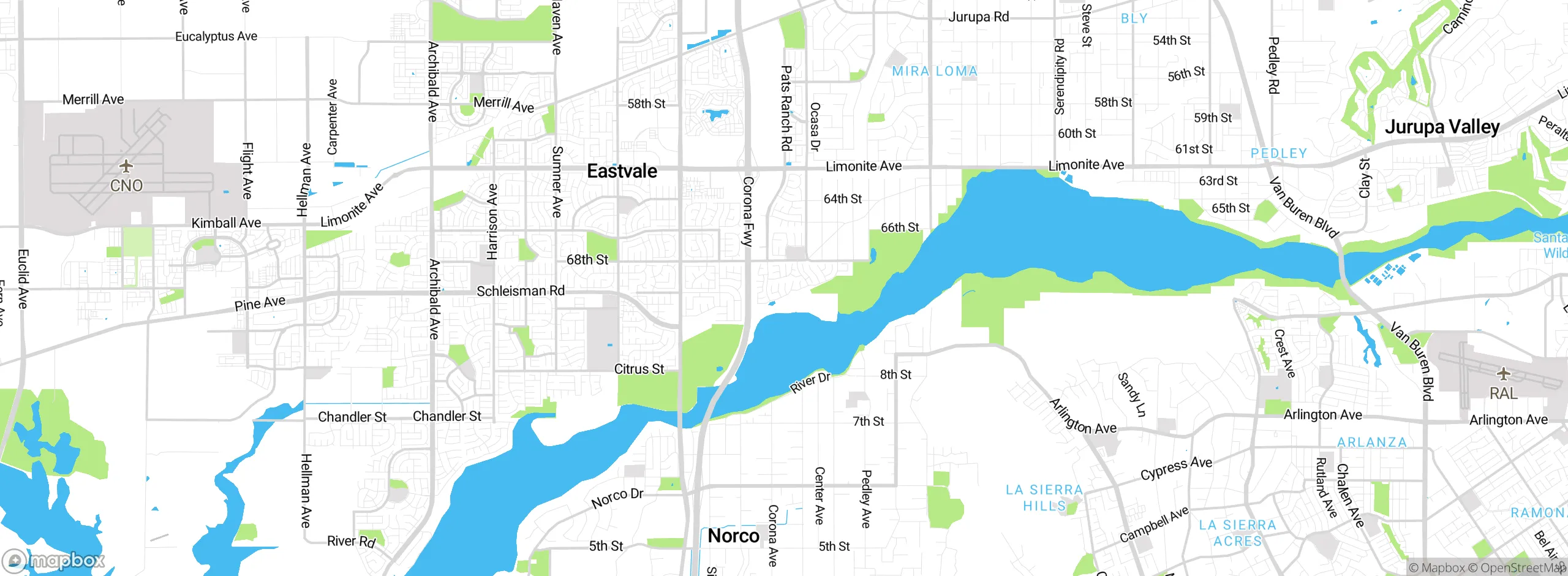 Map showing approximate location