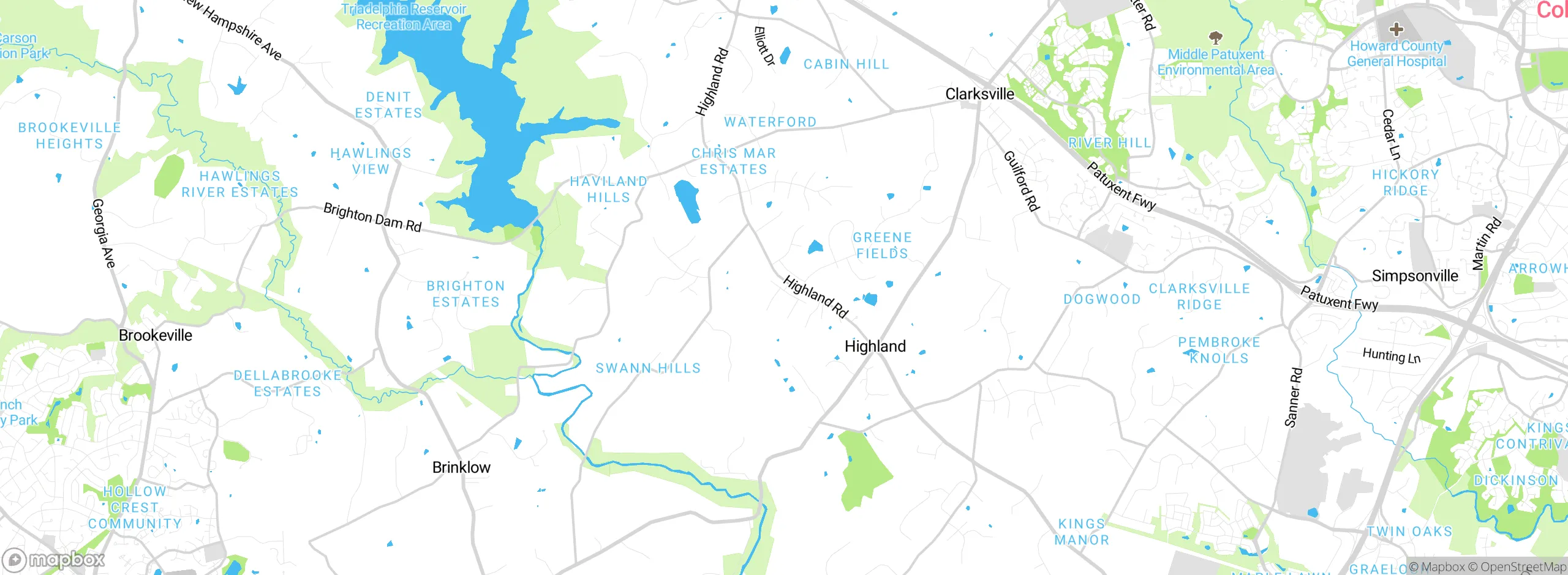Map showing approximate location
