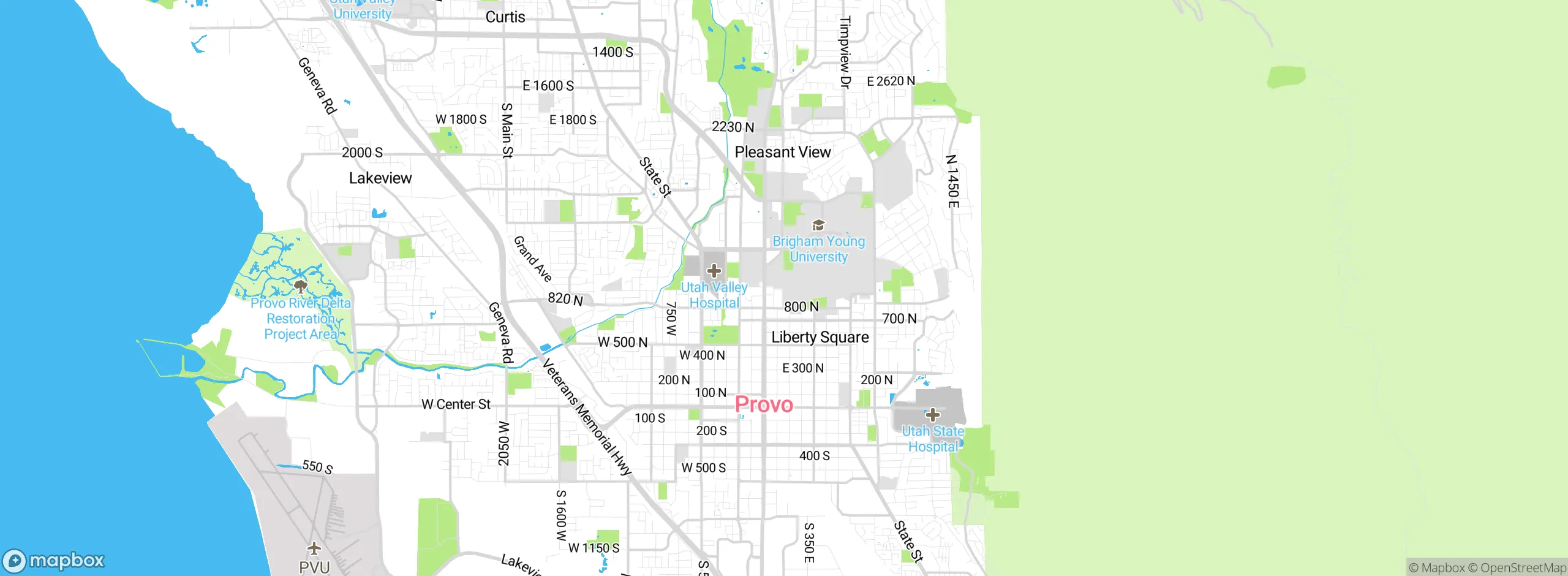 Map showing approximate location