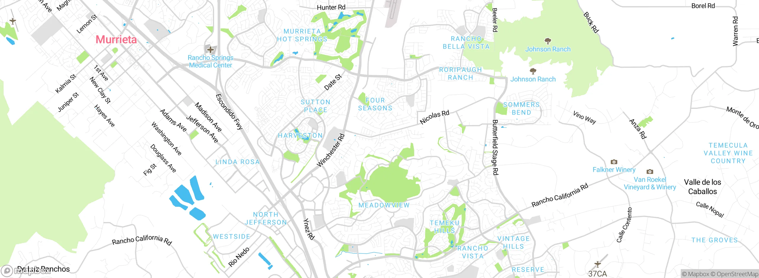 Map showing approximate location