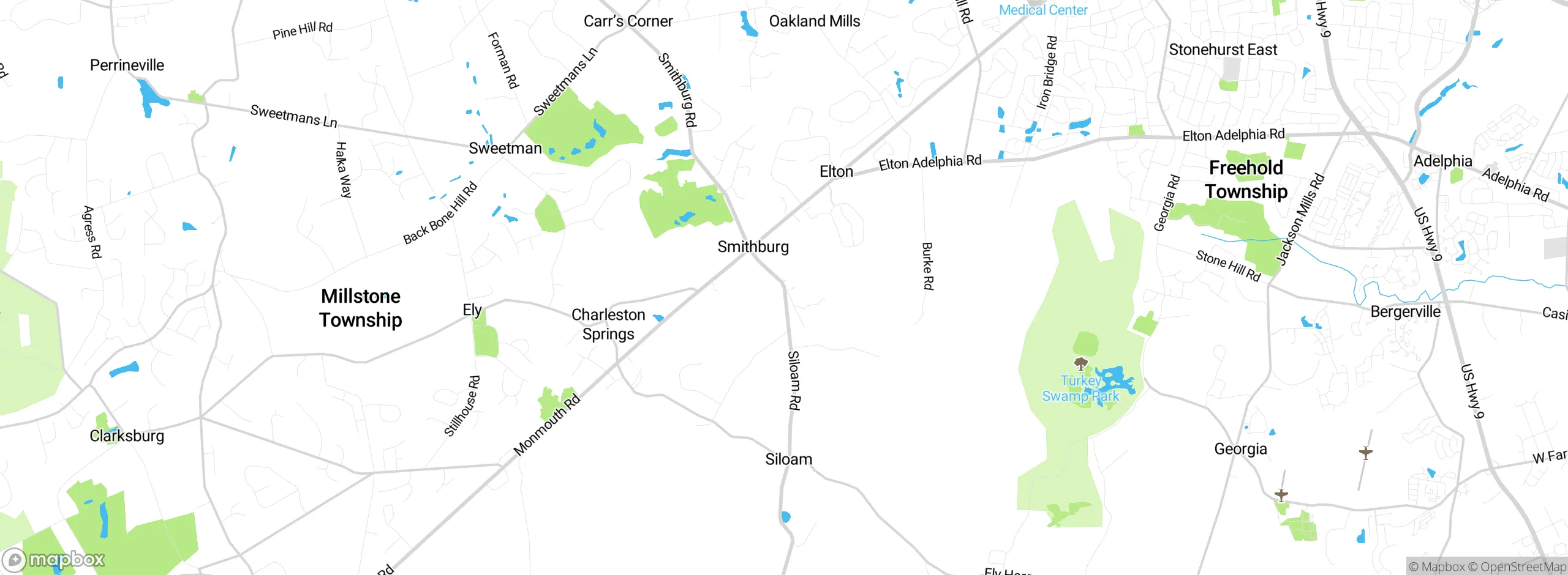 Map showing approximate location