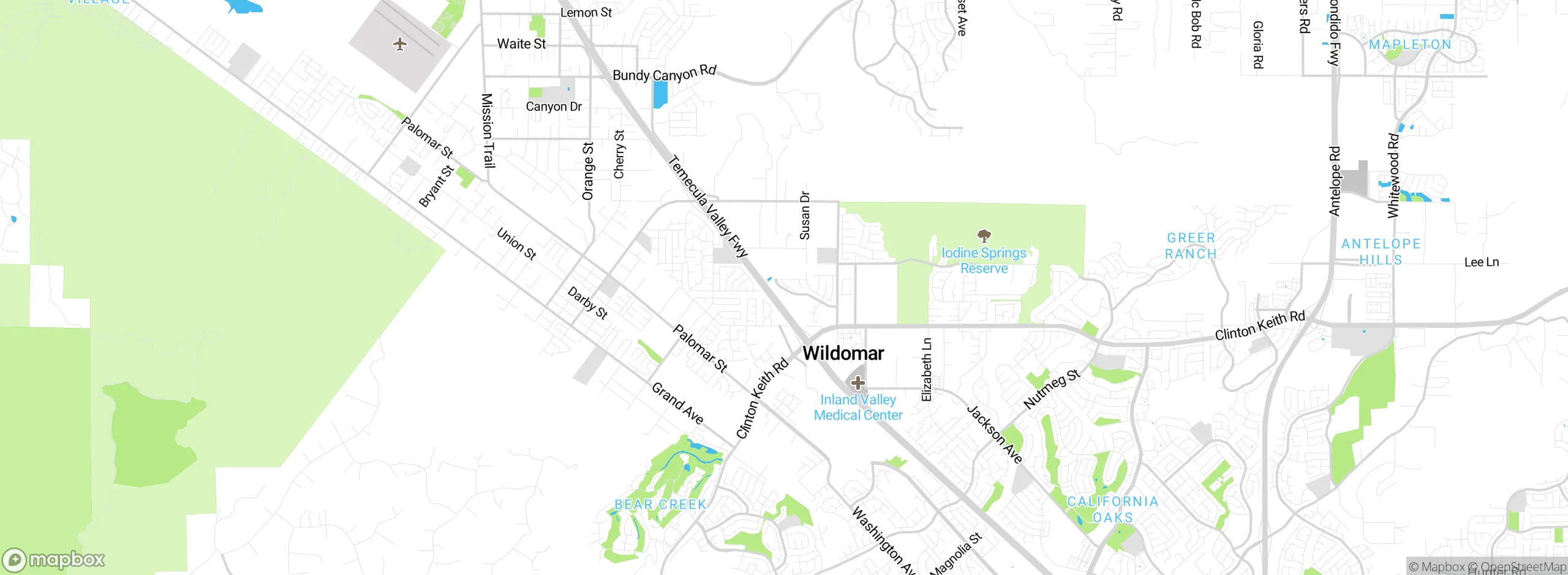Map showing approximate location