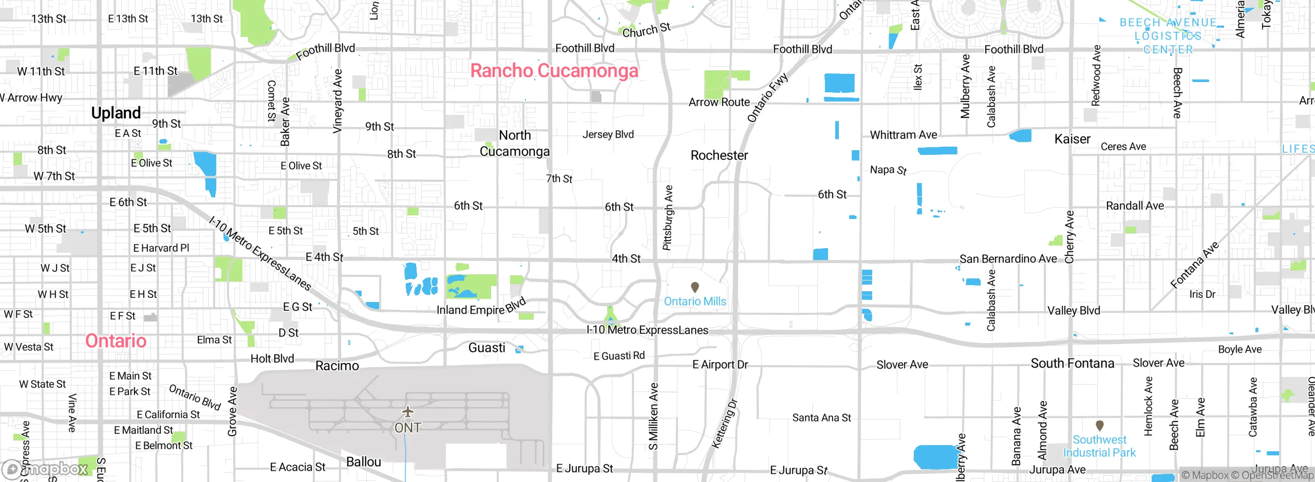 Map showing approximate location