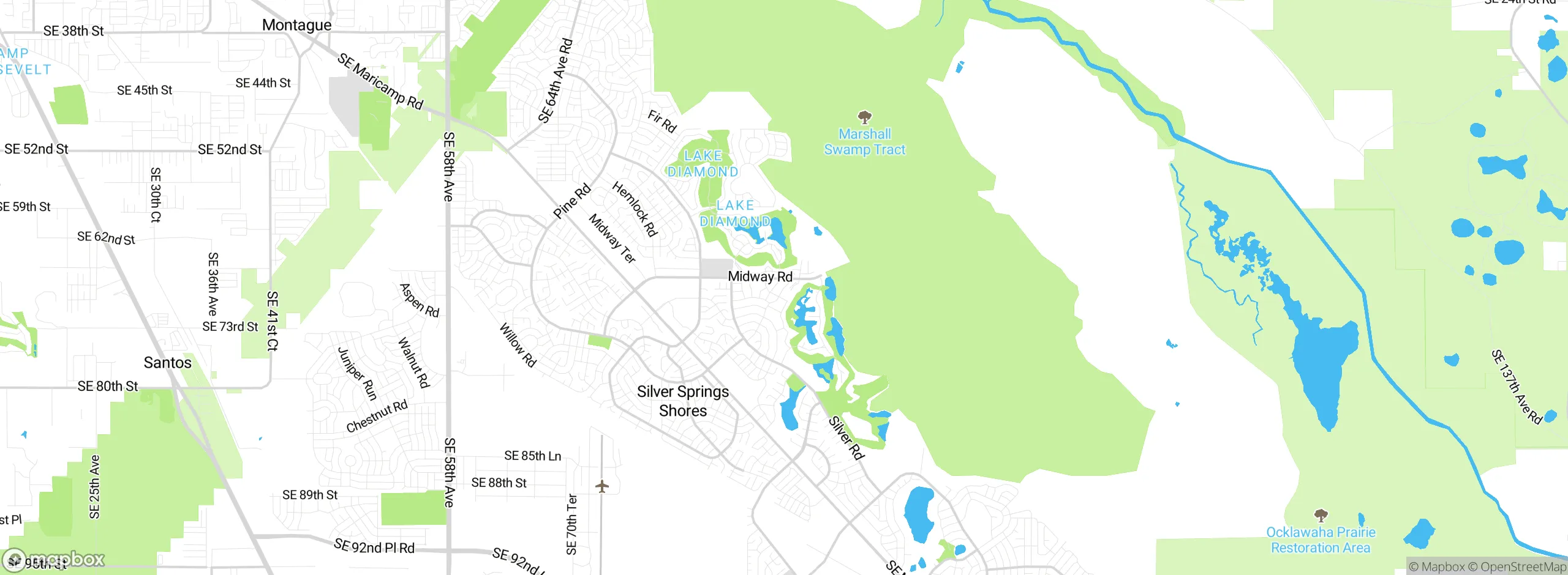 Map showing approximate location