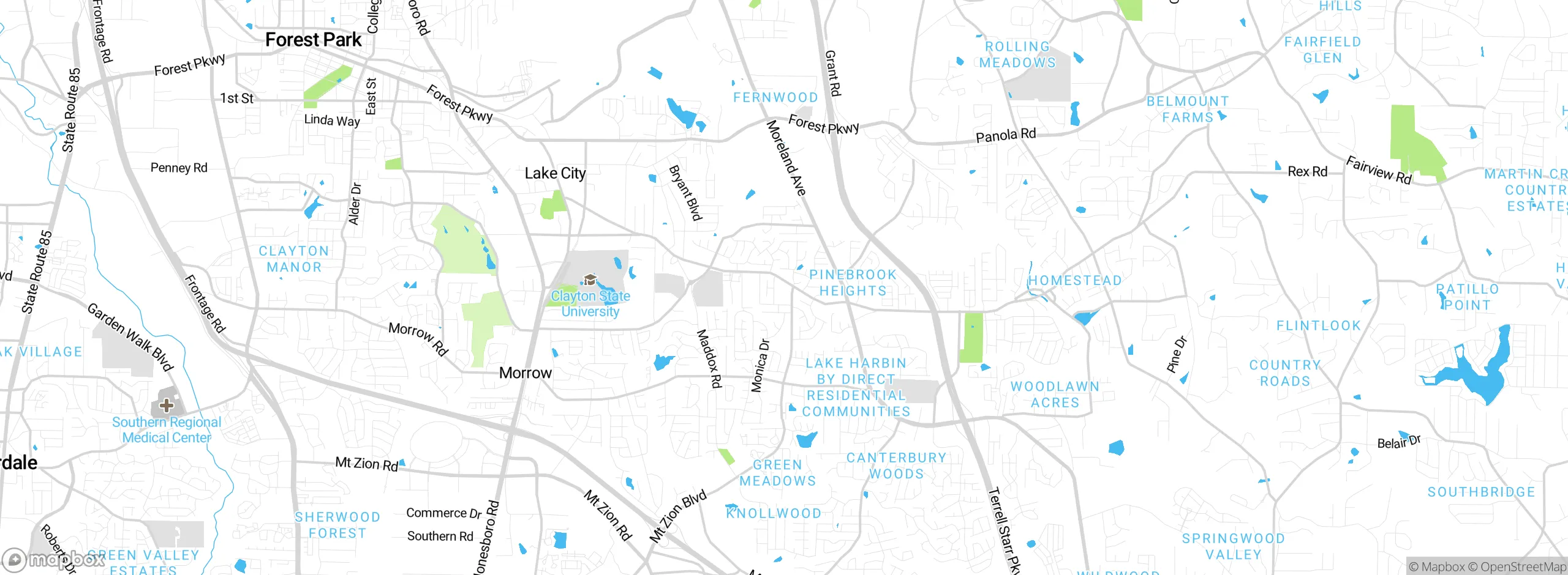 Map showing approximate location