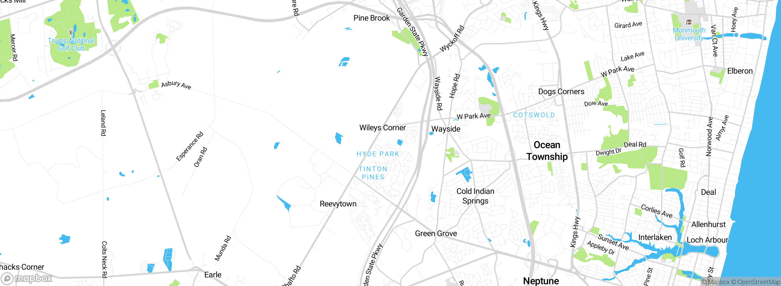 Map showing approximate location