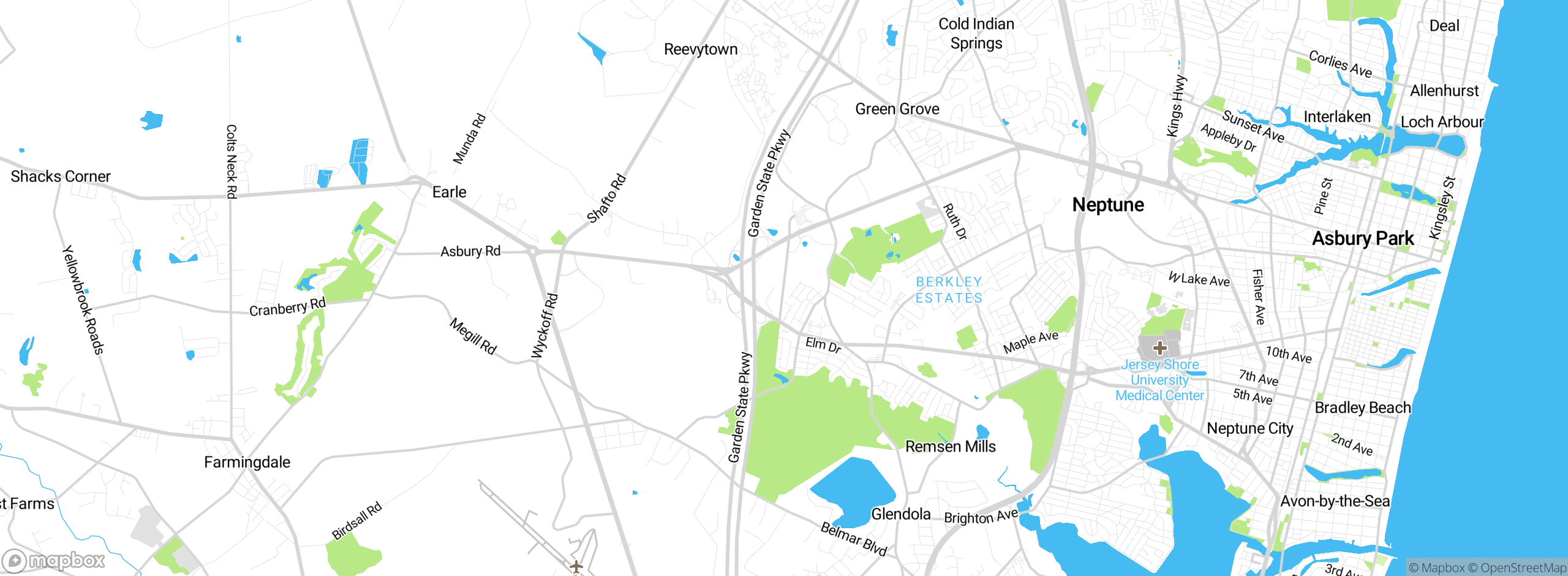 Map showing approximate location
