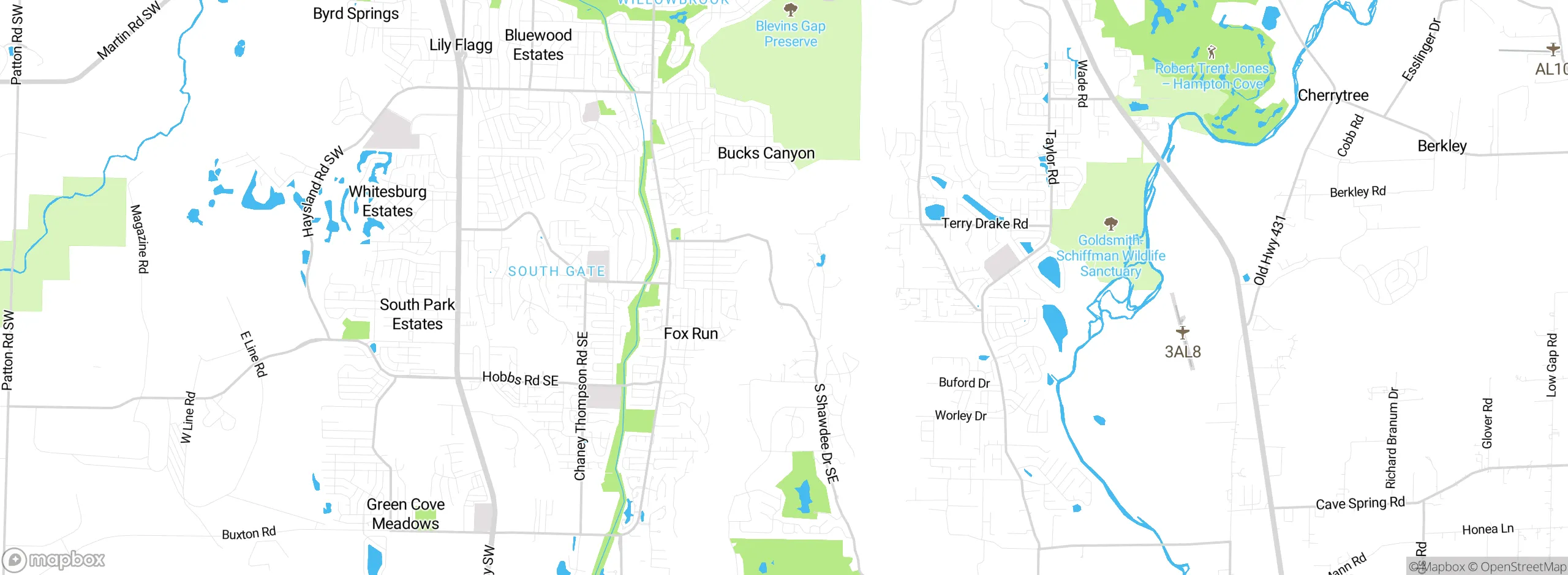 Map showing approximate location