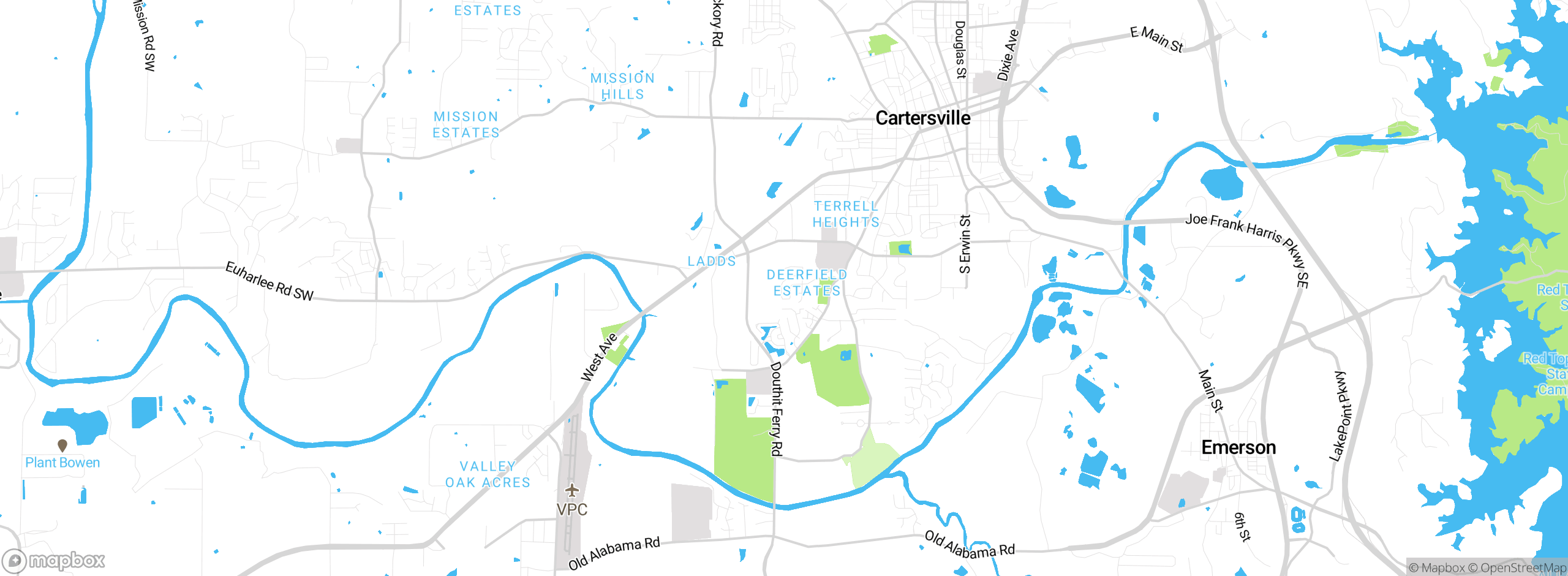 Map showing approximate location