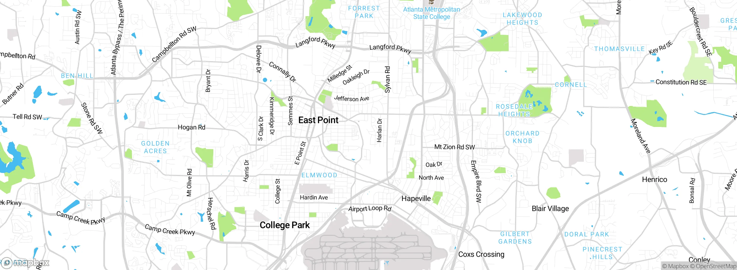Map showing approximate location