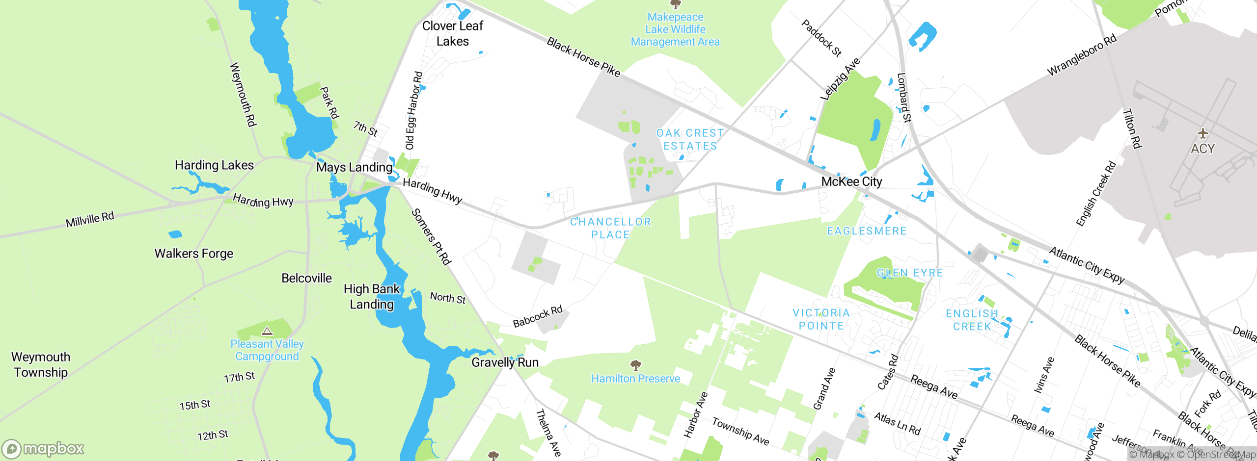 Map showing approximate location