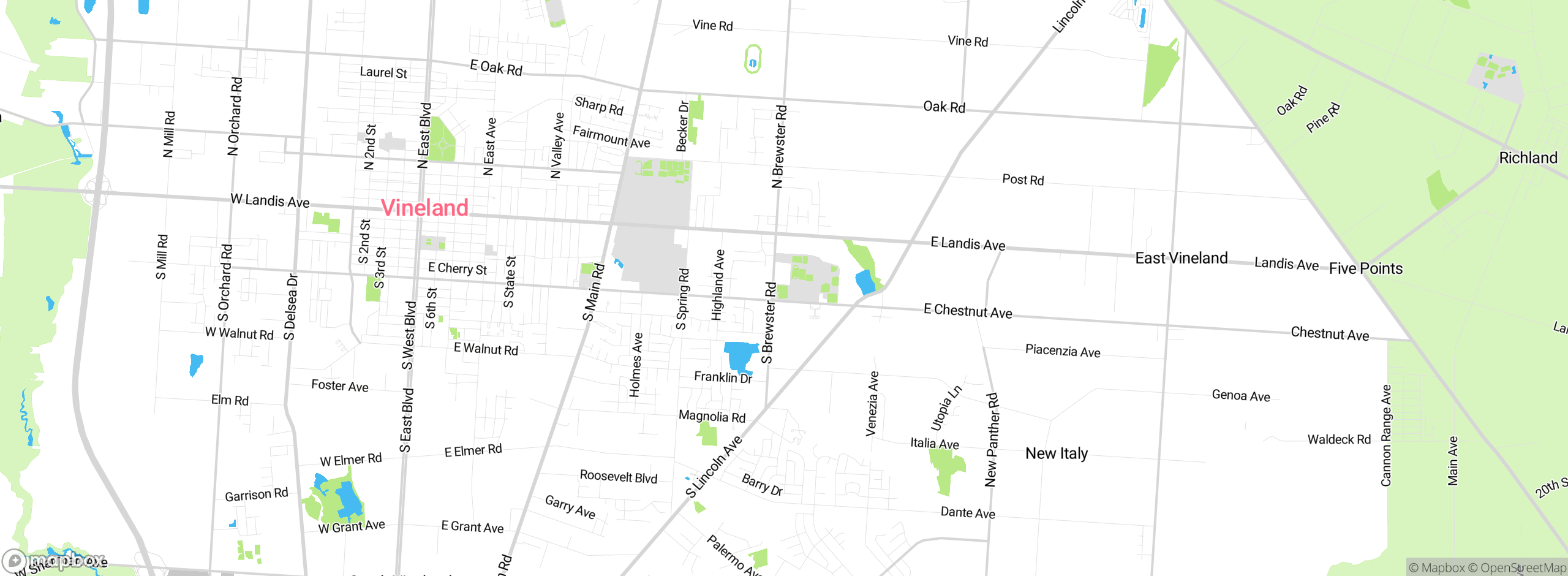 Map showing approximate location