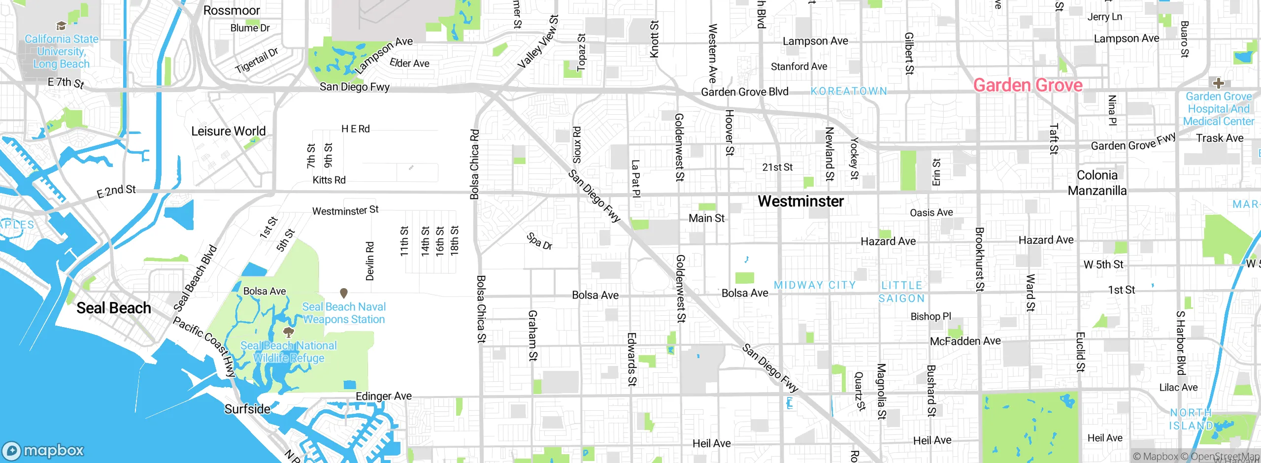 Map showing approximate location