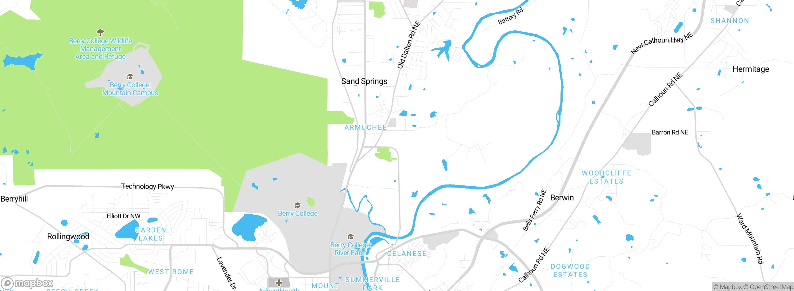 Map showing approximate location