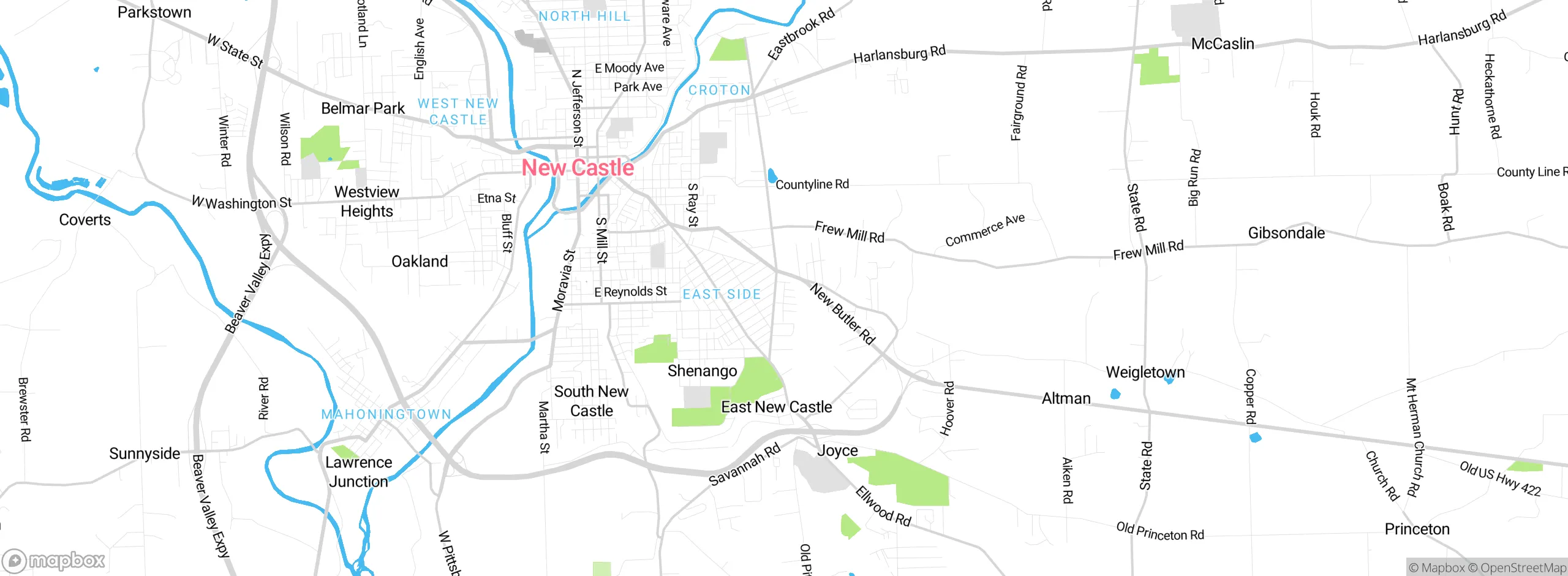 Map showing approximate location