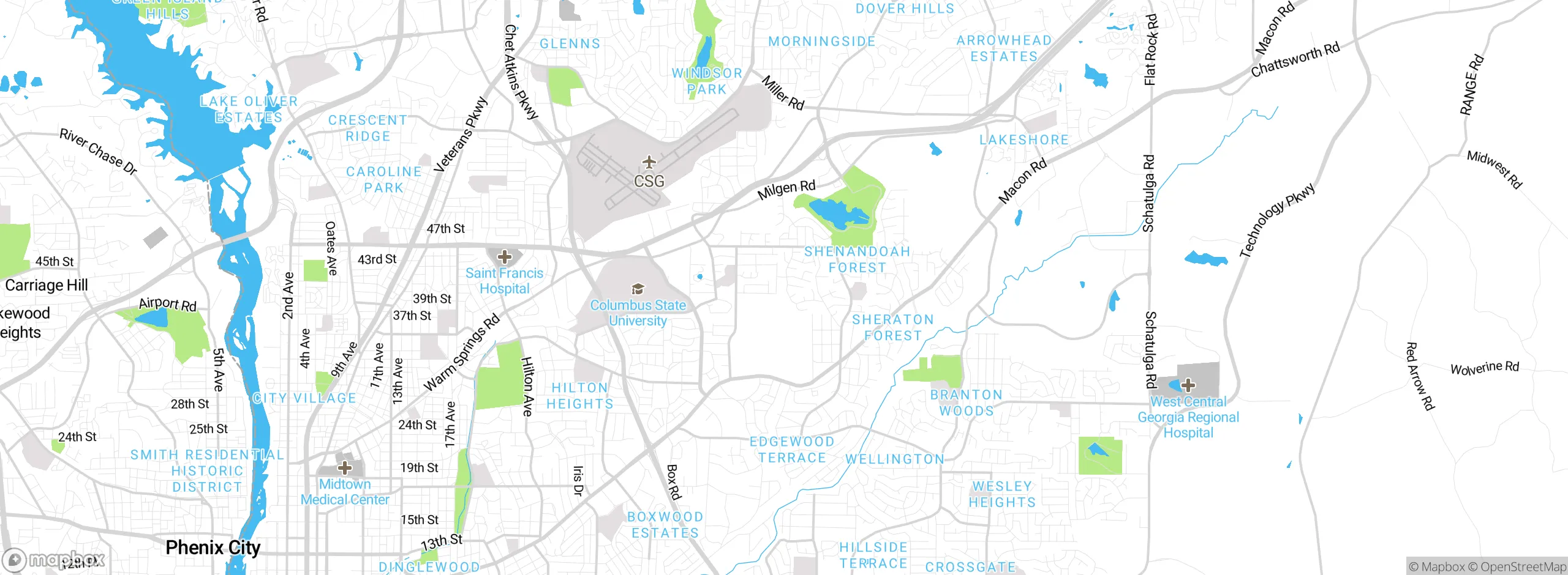 Map showing approximate location