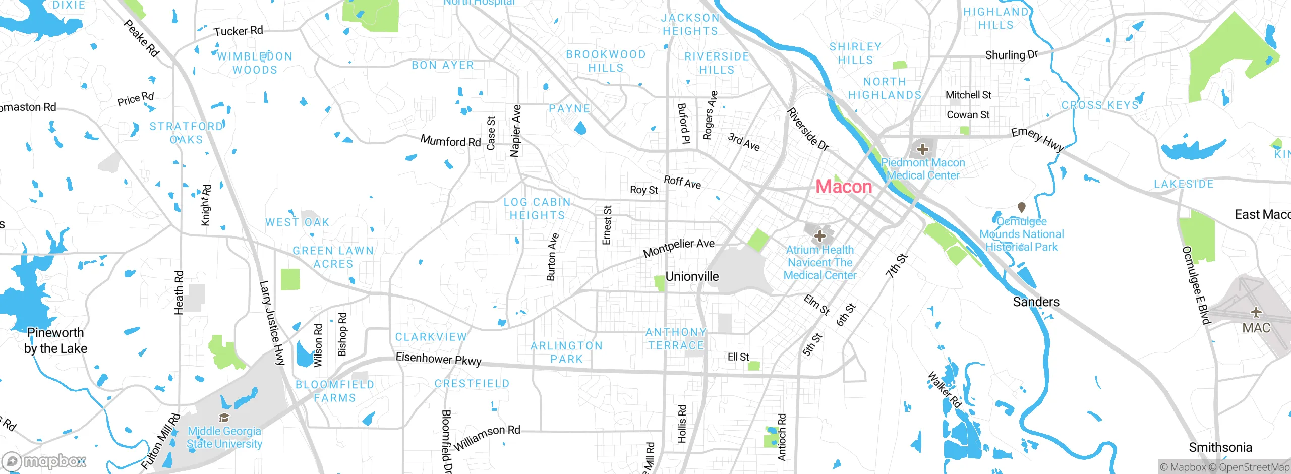 Map showing approximate location
