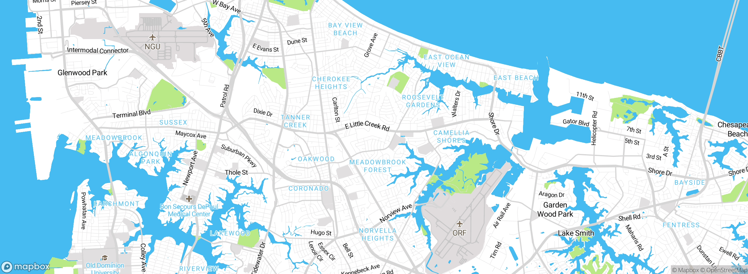 Map showing approximate location