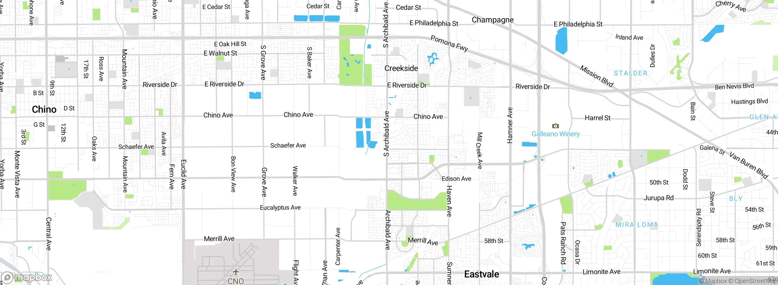Map showing approximate location