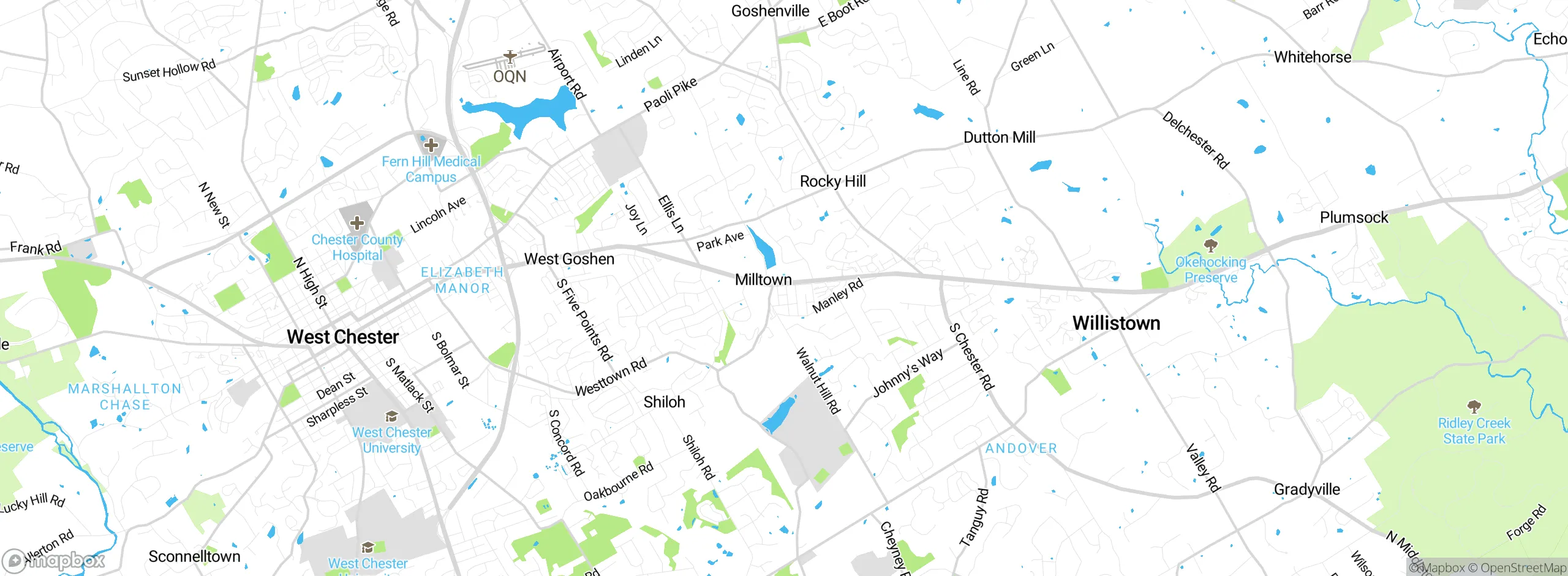 Map showing approximate location