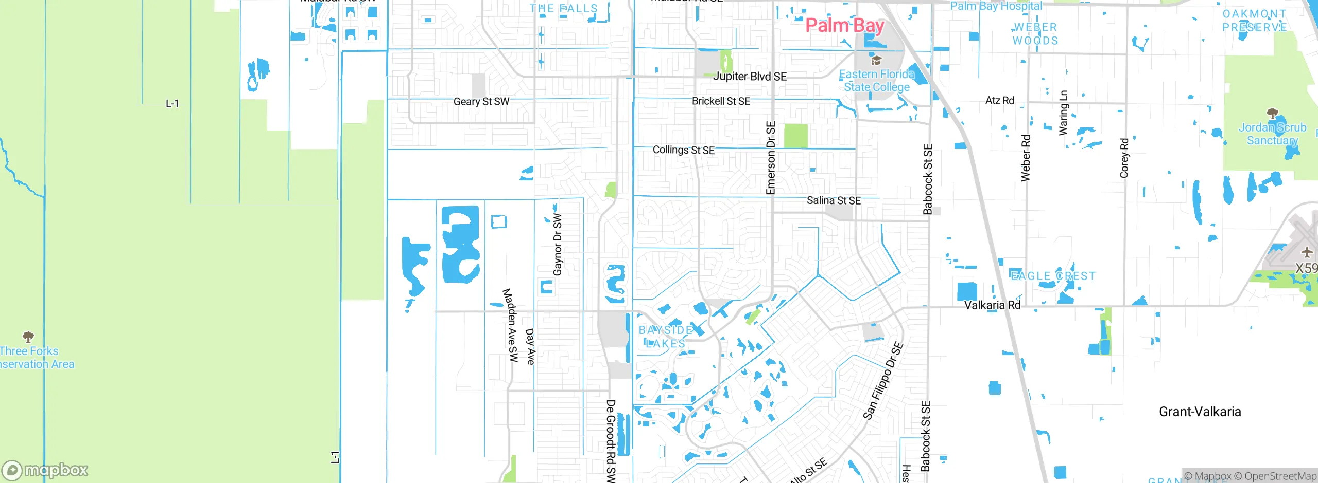Map showing approximate location