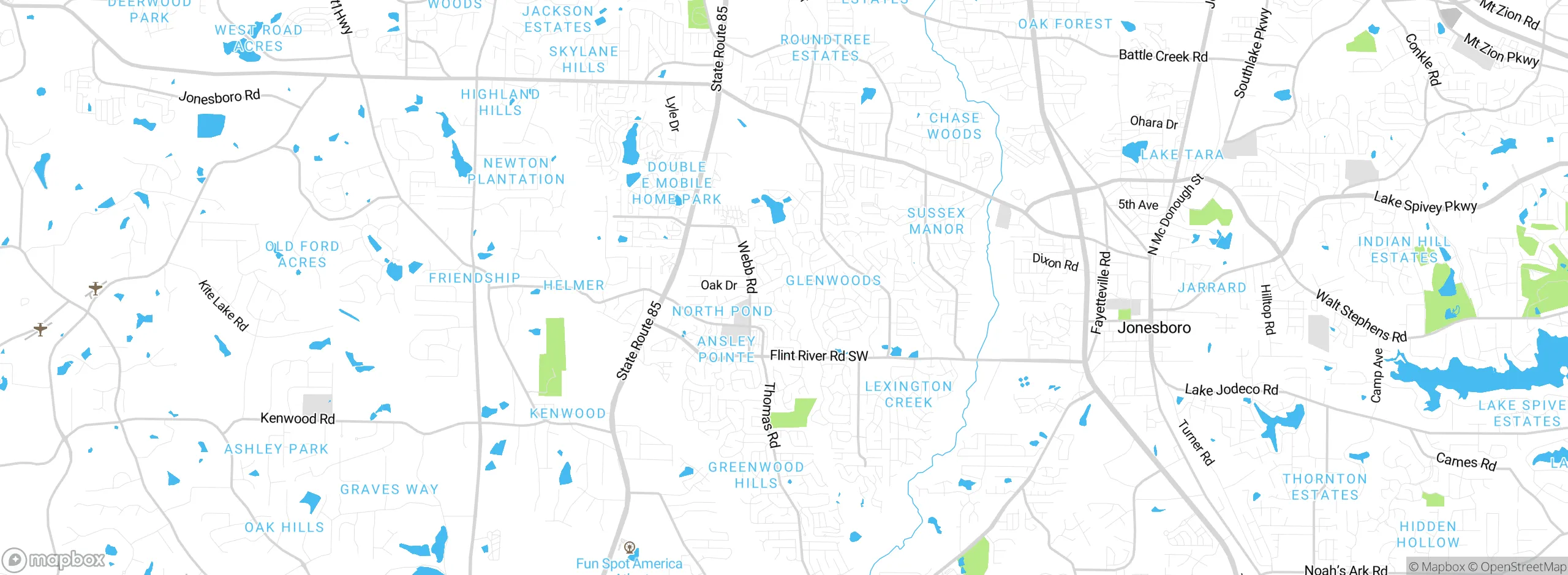 Map showing approximate location