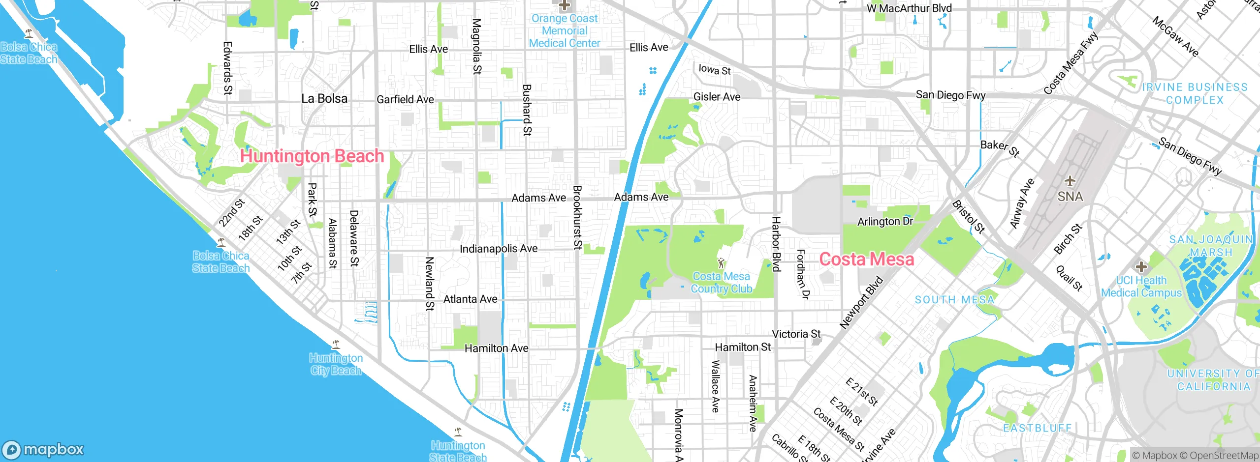 Map showing approximate location