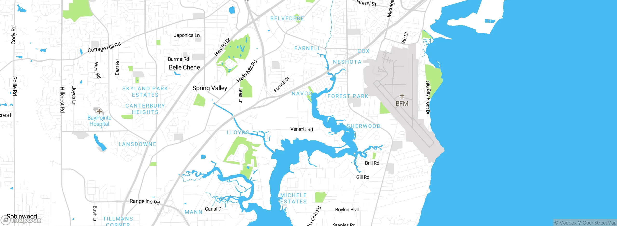 Map showing approximate location