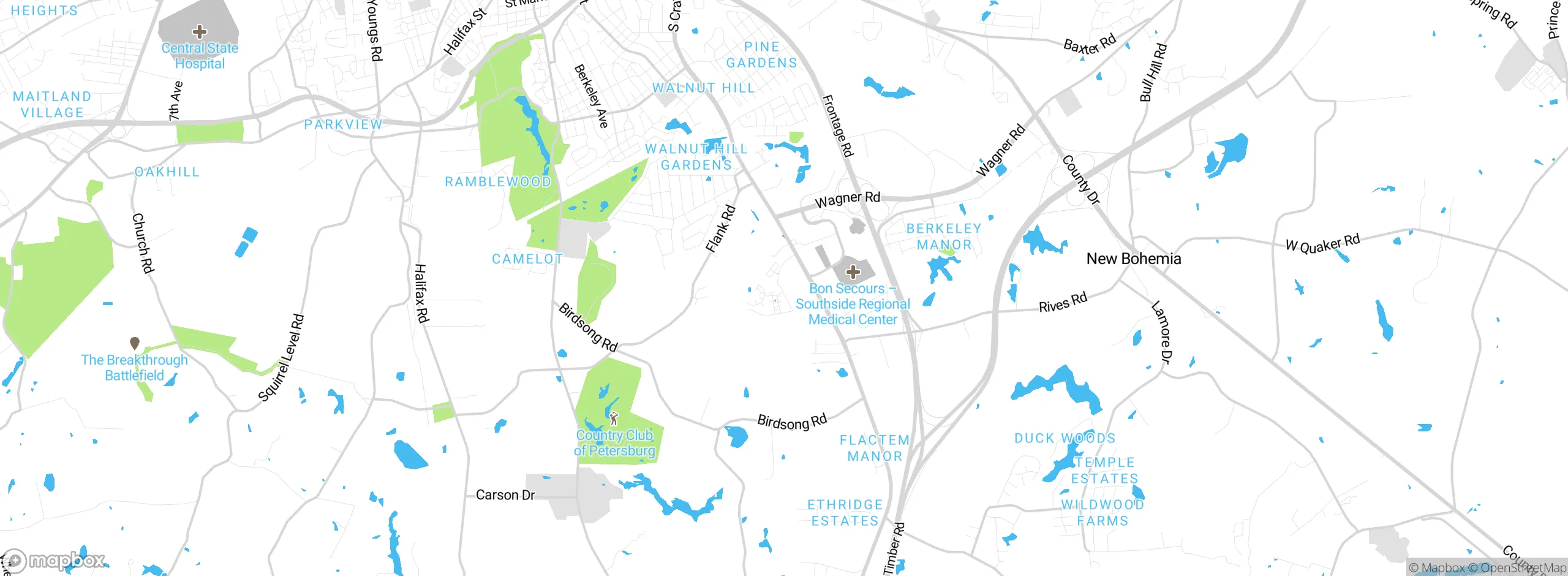 Map showing approximate location