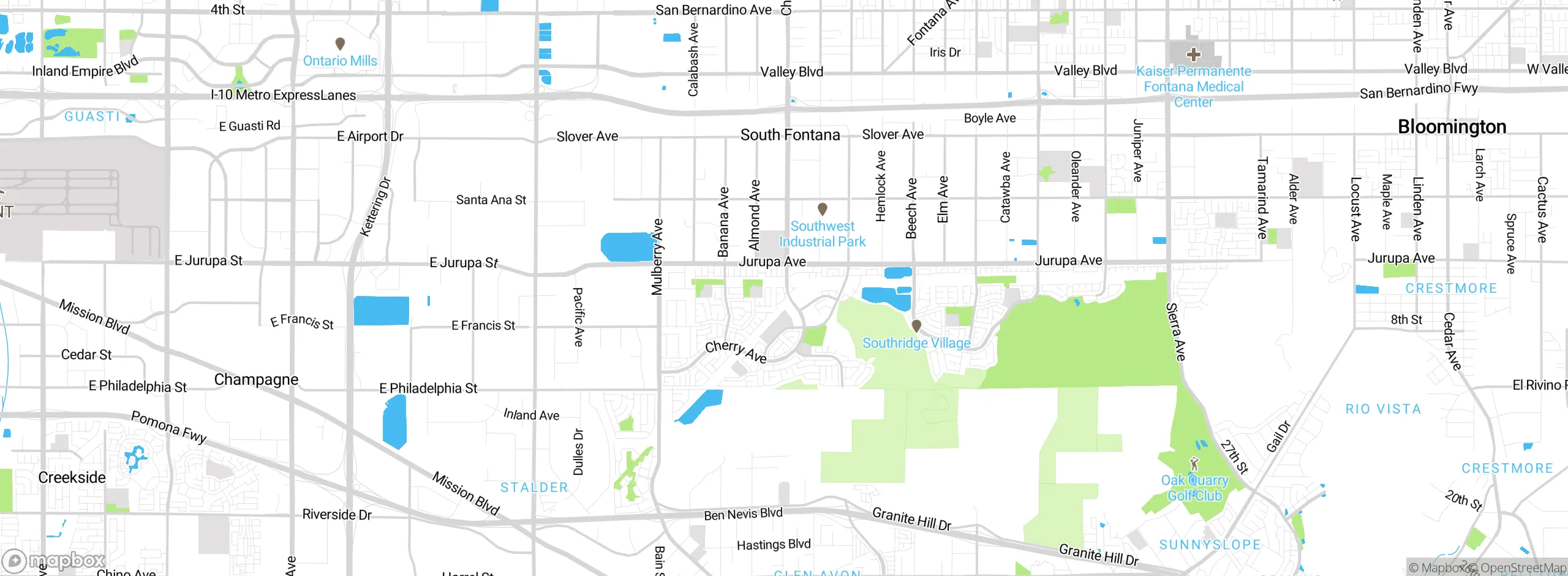 Map showing approximate location