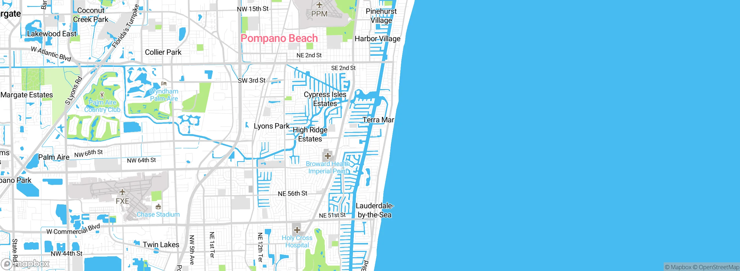 Map showing approximate location