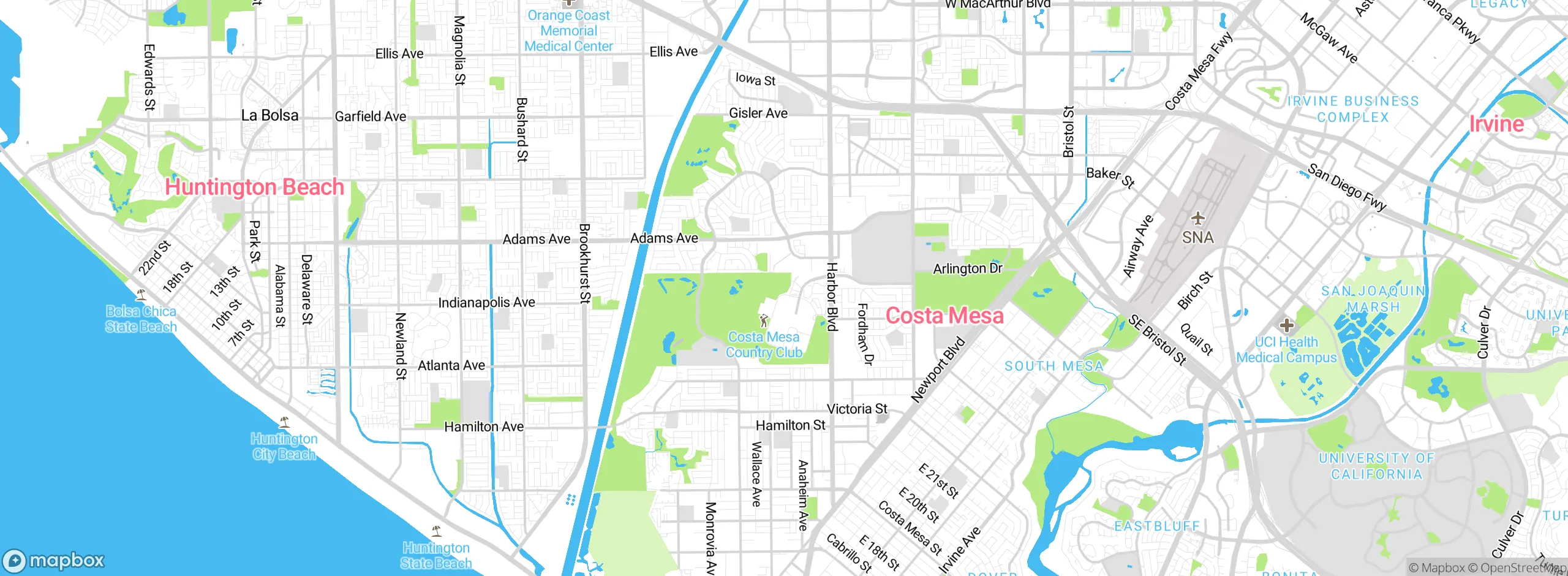 Map showing approximate location