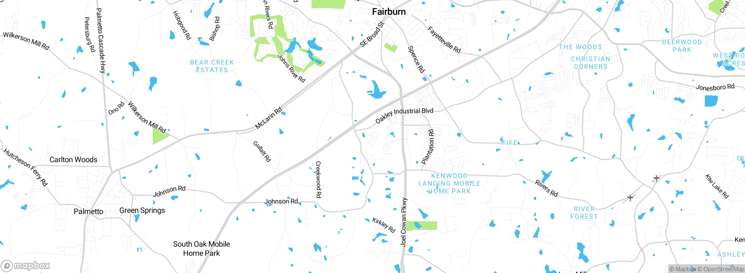 Map showing approximate location