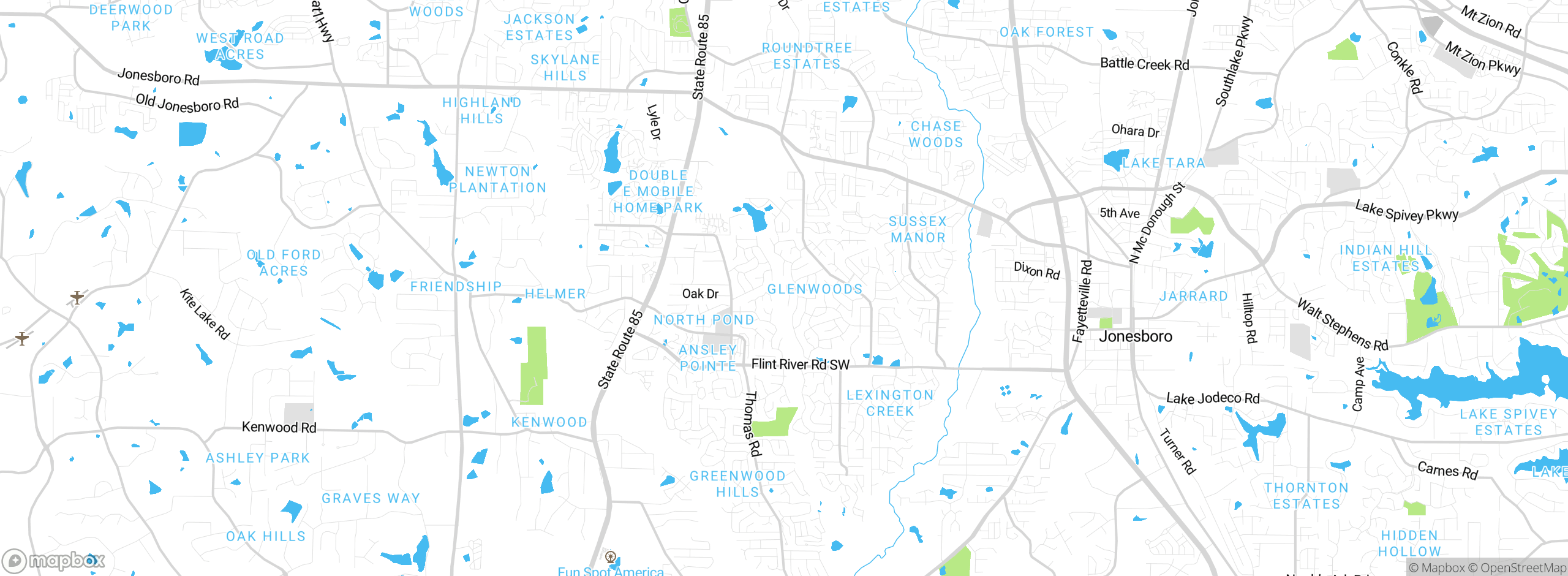 Map showing approximate location