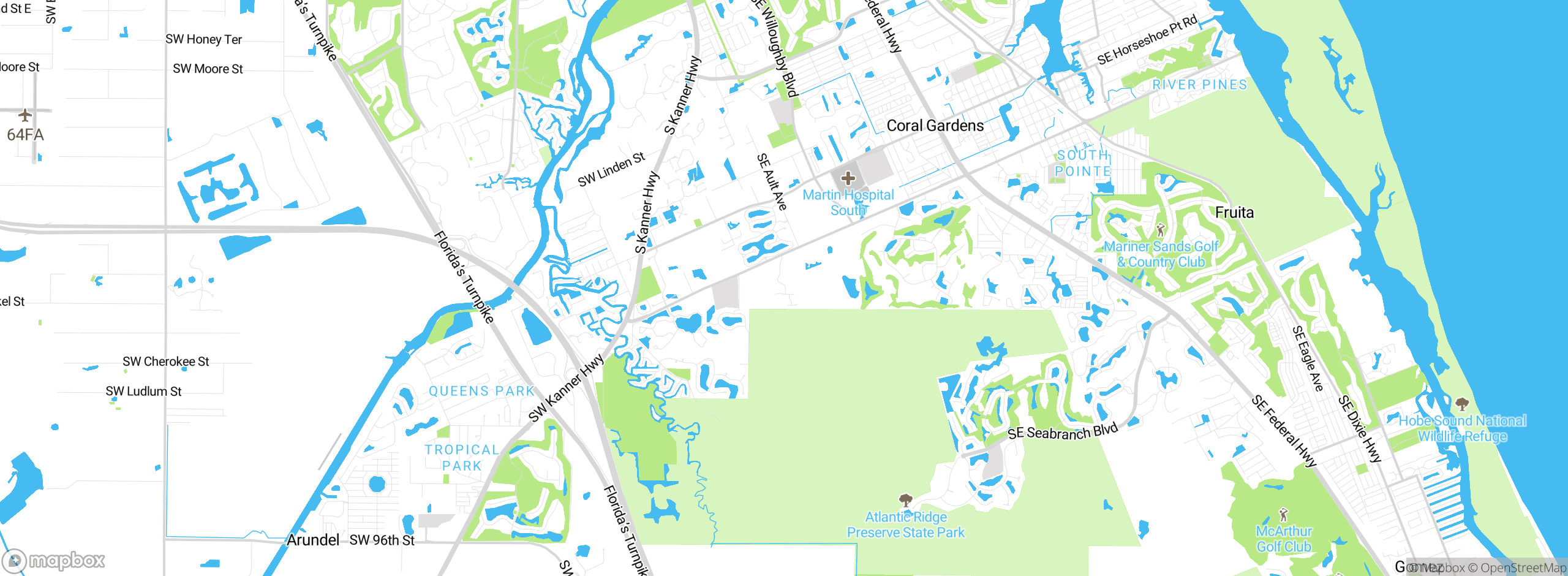 Map showing approximate location