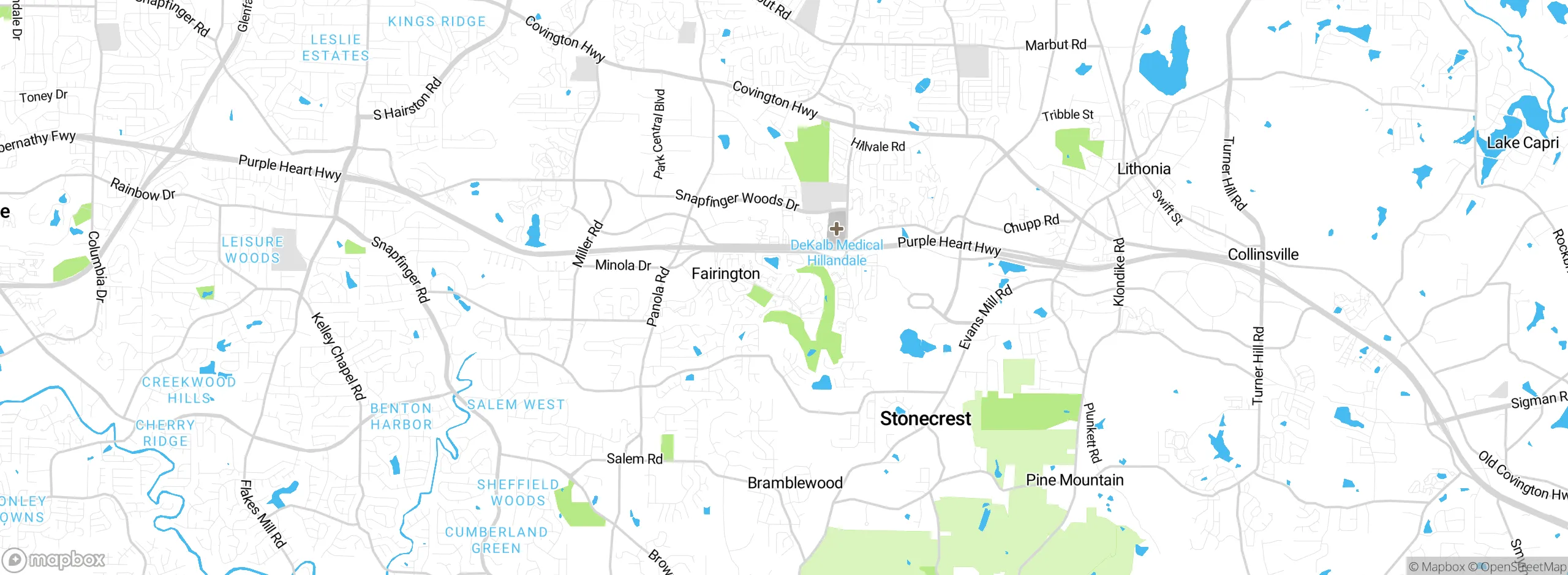 Map showing approximate location
