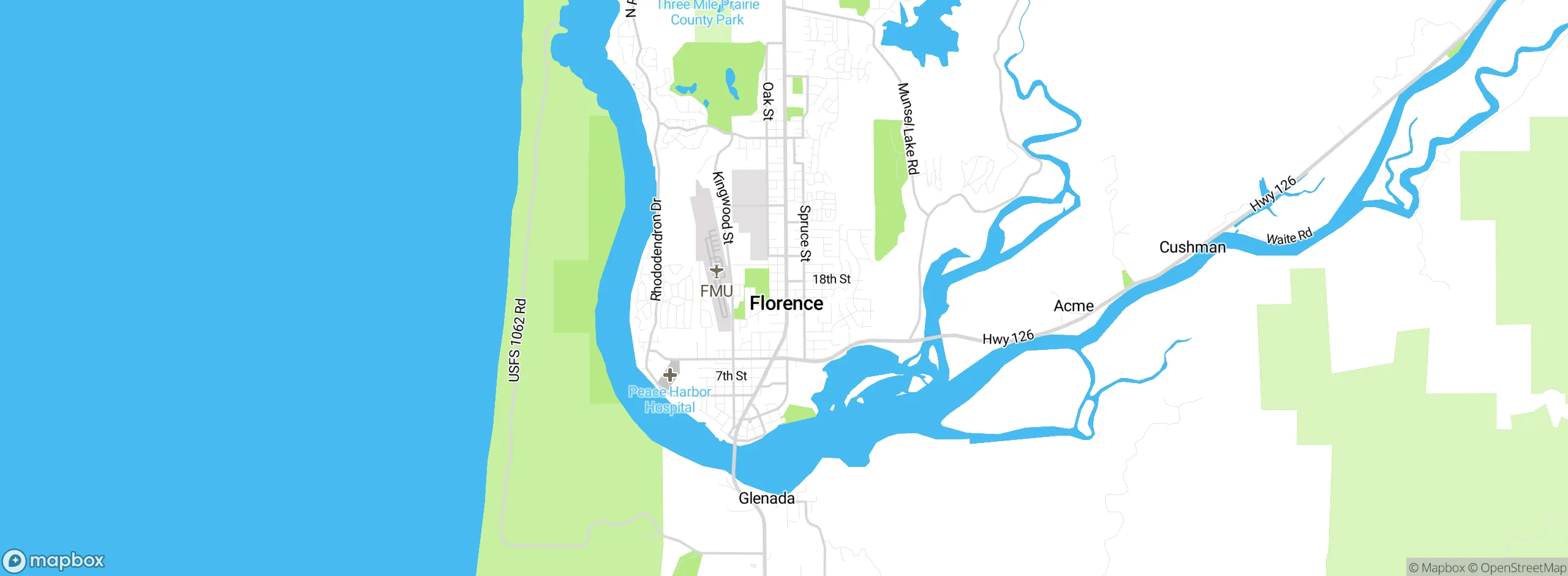 Map showing approximate location