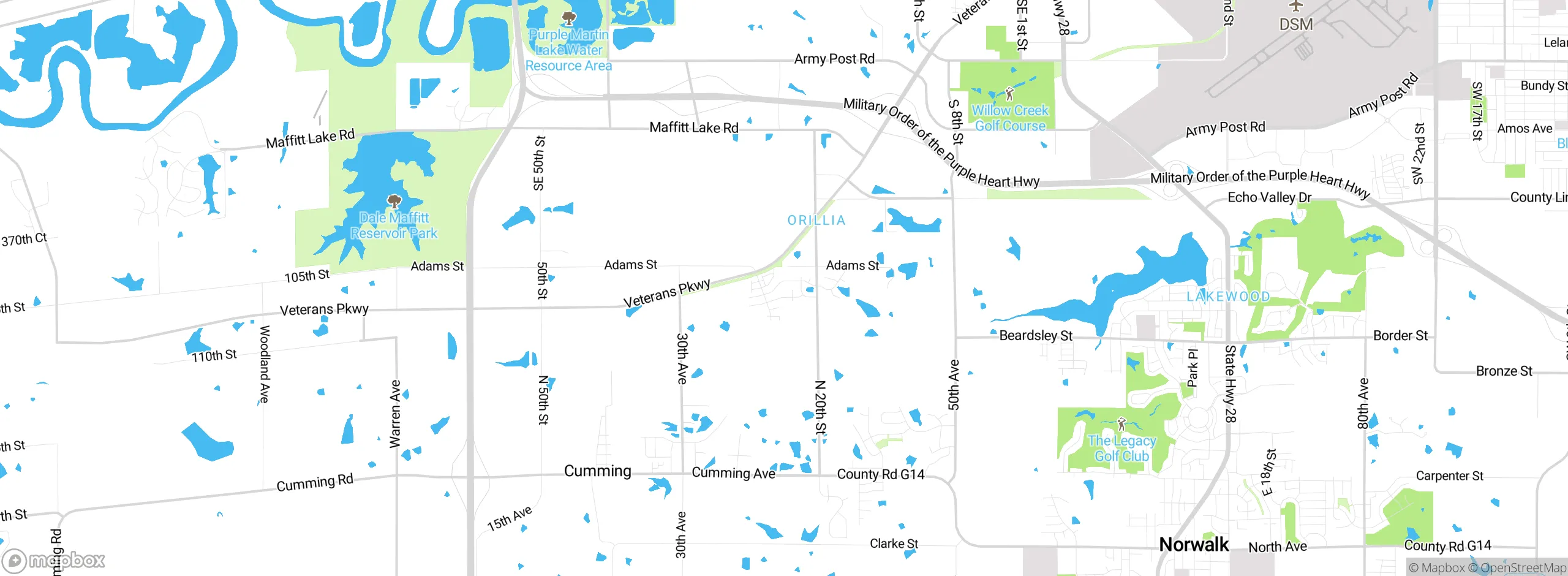 Map showing approximate location