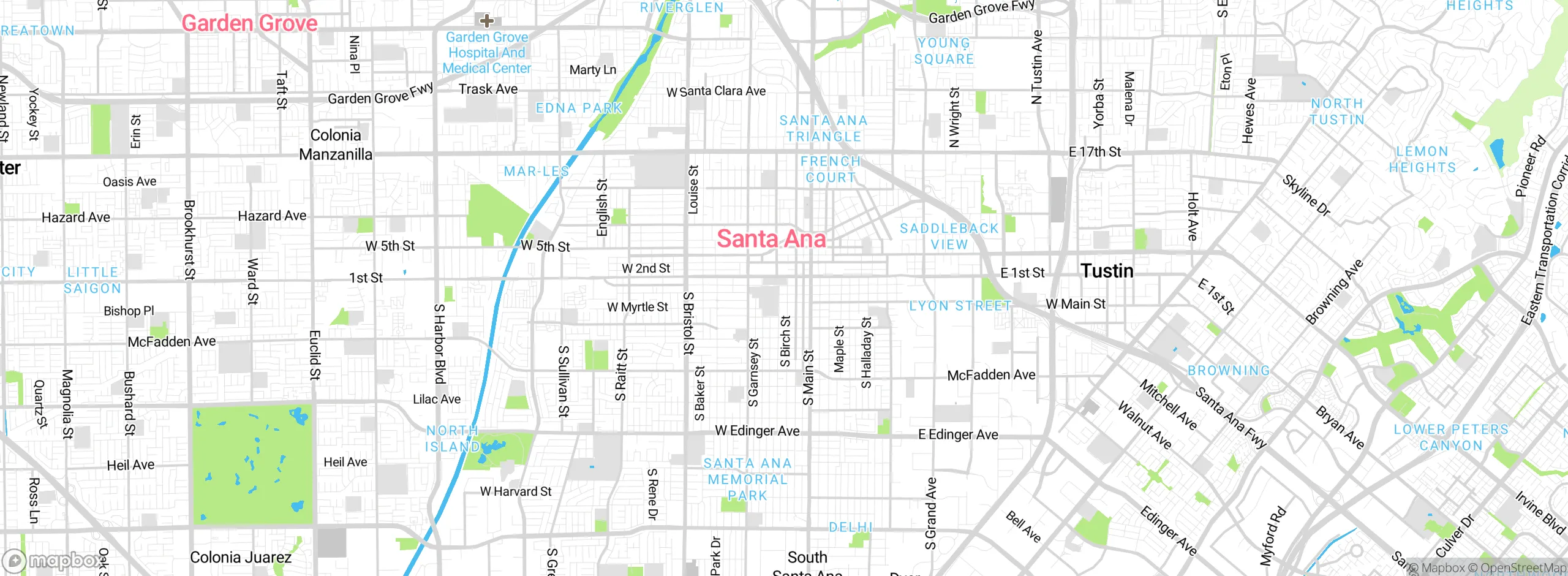 Map showing approximate location